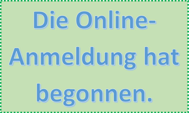 Beginn Online-Anmeldung
